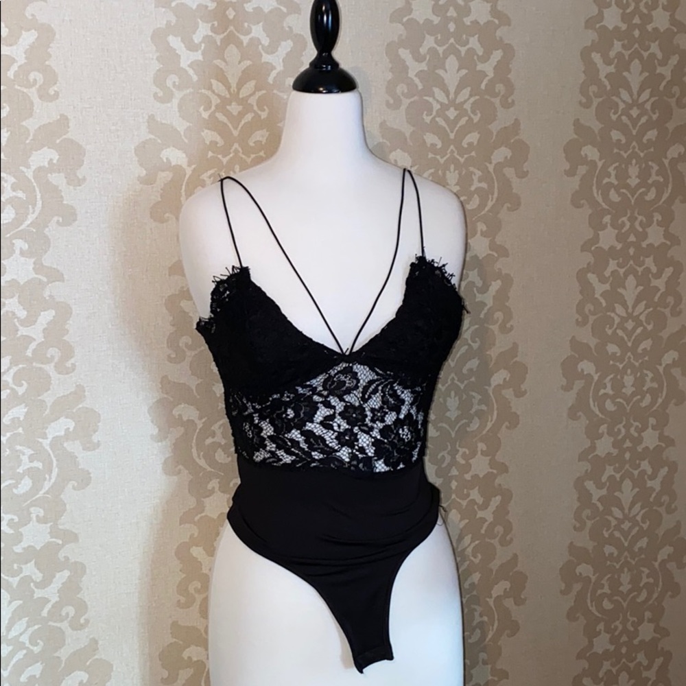 Black lace bodysuit